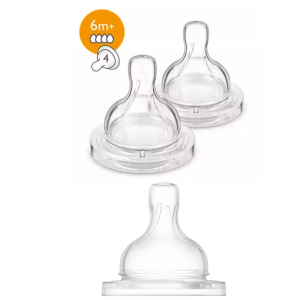 Avent 2 Tetinas de 4 agujeros de Flujo Rápido