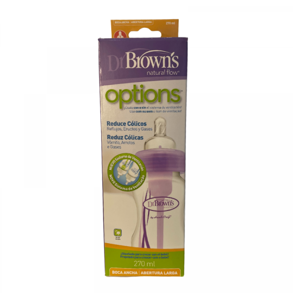 Biberon Boca Ancha 270 ml Options Dr.Browns