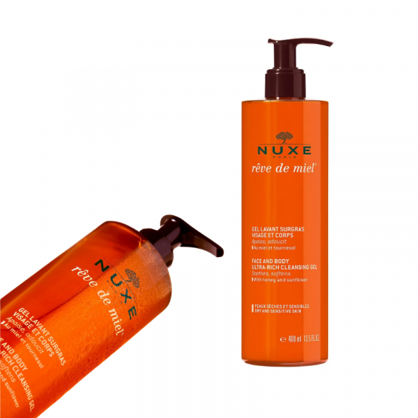 Gel limpiador Rostro y Cuerpo Nuxe Rêve de Miel 400 ml