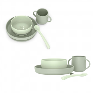 Suavinex Vajilla para Bebé de Silicona Verde