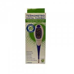 Termómetro Digital Punta Flexible Jumbo Pantalla Xl VP Natura