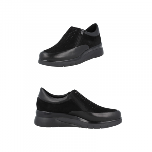 ZAPATO SEÑORA BELFAST NEGRO, piel muy flexible y adaptable. Ajuste cremallera en ambos costados. Apto para adaptar plantillas a medida, horma extra-ancha, fabricados con los mejores materiales de primera calidad. Indicado para mujeres que precisan un calzado cómodo, amplio y adaptable. Las costuras internas están protegidas, evitando rozaduras y protegiendo los pies más sensibles y delicados.