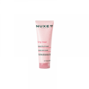 Exfoliante Iluminador Facial con extracto de rosa y polvo de hueso de albaricoque.