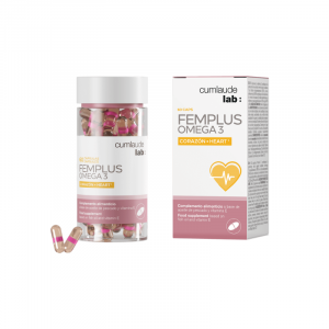 Femplus Omega 3 de Cumlaude es un Complemento alimenticio para el funcionamiento normal del corazón y protección frente al estrés oxidativo.