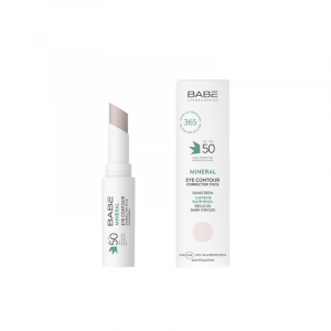 El Mineral Eye Contour SPF50 es un fotoprotector de amplio espectro y alta protección solar es un fotoprotector con filtros 100% minerales para la zona del contorno de los ojos en formato stick que protege y suaviza la piel sensible desde la zona. Atenúa las ojeras y aporta luminosidad