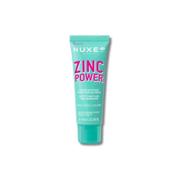 El Fluido matificante minimizador de poros zinc power nuxe es Ideal para pieles mixtas a grasas con tendencia acneica, este fluido matificante es el hidratante esencial en tu rutina anti-imperfecciones. Minimiza los poros al mismo tiempo que reduce las imperfecciones (manchas, puntos negros) para una piel más lisa.