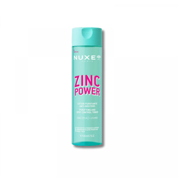 La loción purificante anti-imperfecciones zinc power de nuxe, minimiza los poros y reduce las imperfecciones con esta eficaz loción para pieles mixtas con tendencia acnéica.