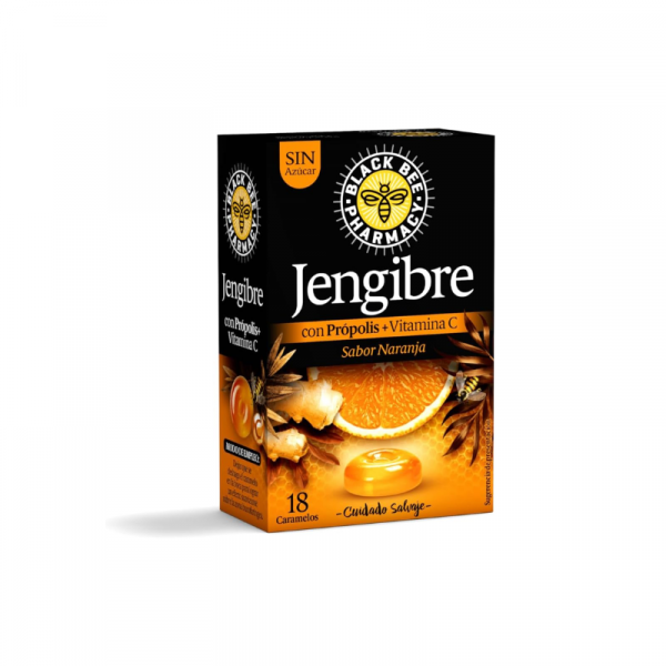 Caramelos Black Bee Jengibre con Propóleo + Vitamina C son una deliciosa y natural forma de fortalecer tu sistema inmunológico y mejorar tu bienestar general.