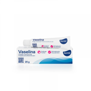 Protege y suaviza la piel. Alivia las irritaciones. Vaselina Purificada en Tubo de 20ml.