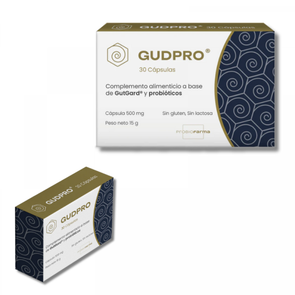 GUDPRO, probiótico para la salud digestiva, para personas que buscan mejorar su bienestar digestivo, fortalecer su microbiota intestinal y reducir molestias como la hinchazón, los gases o el tránsito irregular. Ideal para quienes siguen tratamientos con antibióticos, padecen disbiosis intestinal o desean reforzar su sistema inmunológico desde el intestino.