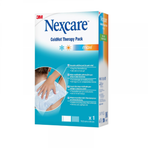 Nexcare™ ColdHot Therapy Pack Maxi está diseñado para proporcionar frío o calor superficial. La terapia de frío ayuda a disminuir la hinchazón, la inflamación y el dolor. La terapia con calor ayuda a reducir el dolor, calma y relaja. El gel es seguro para todos los miembros de la familia y no contiene componentes tóxicos.
