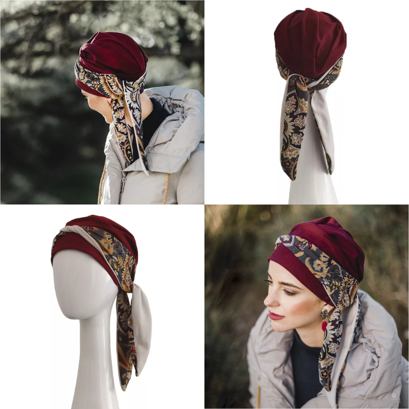 Turbantes de algodón otoño invierno Carebell, para la perdida de cabello por tratamiento oncológico o alopecia.