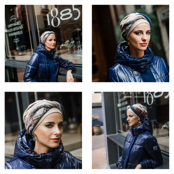 Turbantes de algodón otoño invierno Carebell, para la perdida de cabello por tratamiento oncológico o alopecia.