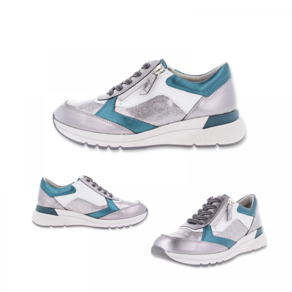Zapatillas deportivas urbanas Riga, ideales para mujeres que buscan comodidad, estilo y seguridad en su día a día. Estas zapatillas están diseñados con plantillas anatómicas que proporcionan un excelente soporte y adaptación al pie. Fabricados con una horma amplia de gran capacidad, que permite la adaptación de plantillas a medida del usuario. . Cuentan con un sistema de ajuste que brinda un ajuste perfecto mediante cordones y cremallera lateral que proporciona una gran facilidad para la puesta y extracción del calzado. Suela antideslizante