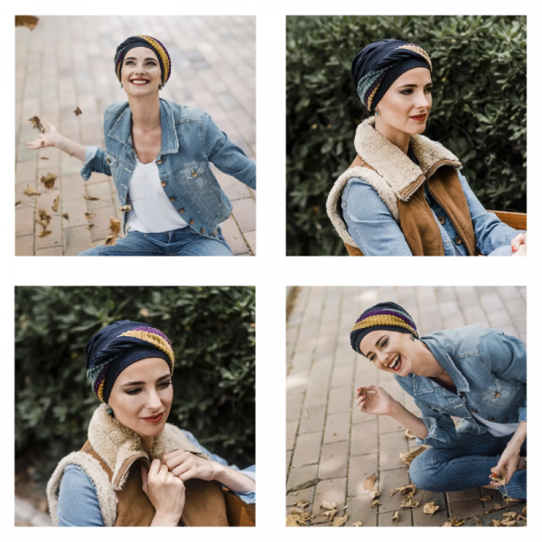 Turbantes de algodón otoño invierno Carebell, para la perdida de cabello por tratamiento oncológico o alopecia.