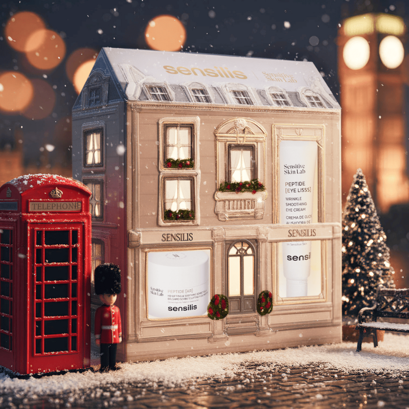 El Sensilis Cofre Peptide AR Crema + Ojos está especialmente diseñado para pieles sensibles, reactivas o con tendencia al enrojecimiento. Su fórmula avanzada con péptidos biomiméticos ayuda a calmar, reforzar y proteger la piel frente a las agresiones externas, reduciendo la sensación de tirantez y el enrojecimiento. La crema sorbete Peptide AR aporta un efecto lifting suave y una hidratación intensa, mientras que el contorno de ojos Eye Lisss alisa y descongestiona la mirada, ofreciendo una piel más uniforme, firme y confortable