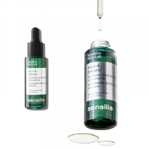 Sérum ultralíquido acelerador exfoliante antiedad que accelera la exfoliación de la piel para potenciar el resultado antiedad. Prep4+ [Drops] es un sérum formulado con un 13% de Ácidos, 8% de Ácido Glicólico y un 5% de Ácido Mandélico, potenciado con un péptido exfoliante, que a acelerará la renovación celular para renovar la piel de forma eficaz, mejorar la luminosidad y el sebo de forma inmediata.