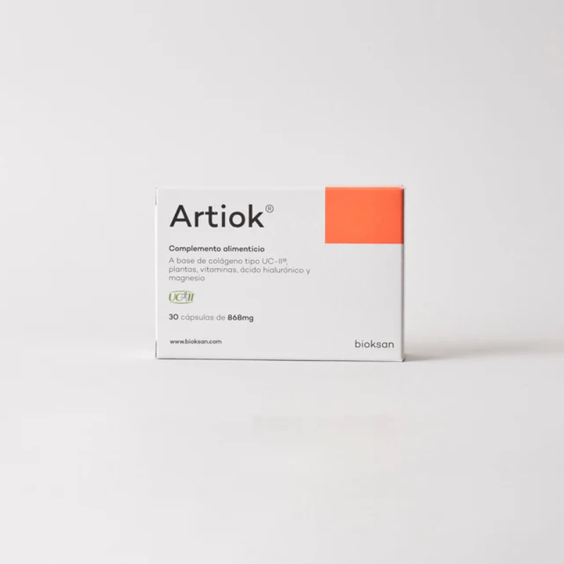 Complemento alimenticio para quienes sufren de artrosis, dolor e inflamación en el aparato locomotor, realizan ejercicio físico intenso o buscan favorecer la recuperación de lesiones deportivas. Artiok® contribuye al bienestar general de tus articulaciones, huesos y músculos.